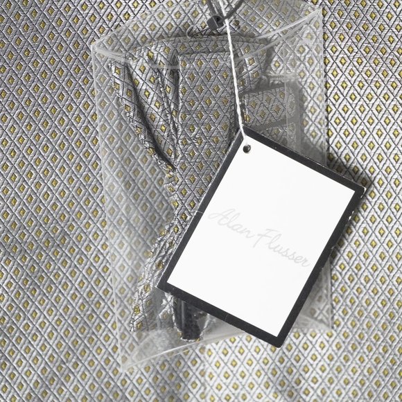 NWT Alan Flusser Patterned Men's Suit Vest & Tie - Picture 5 of 6